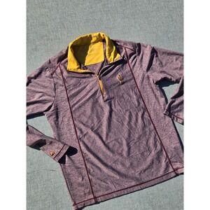 Arizona State Sun Devils 1/4 Zip Pullover Shirt Long Sleeve Sz Large Football